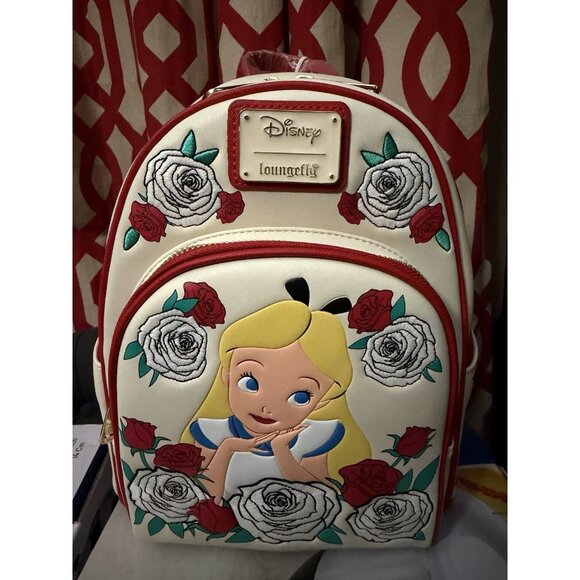 Loungefly Disney Alice In Wonderland Flower UV Color Change Backpack